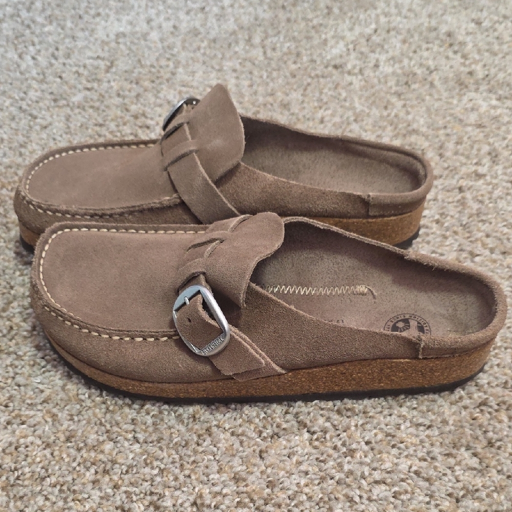 Birkenstock Brown Suede Mules
